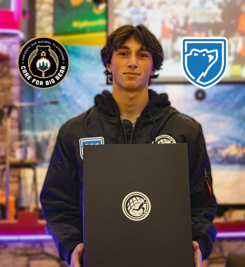A Visit Big Bear and Care For Big Bear's sponsored high altitude athlete, Trey Lanza, a high altitude skateboarder / athlete.