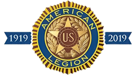 A digital logo for the American United States Legion - there is a golden star in the center.