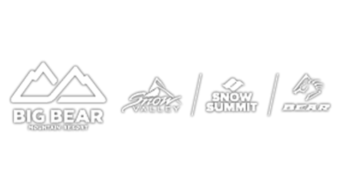 A digital logo for Big Bear Mountain Resort - there are logos for Snow Valley, Snow Summit, & Bear Mountain.