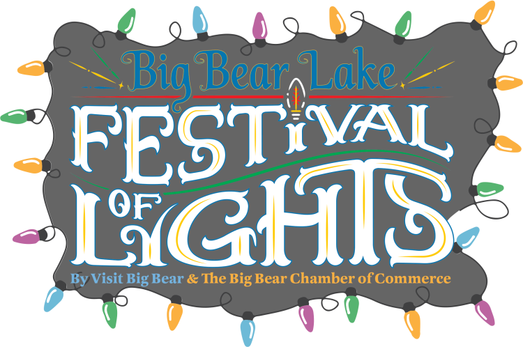 A digital logo for the Big Bear Lake Festival Of Lights Competition held by Visit Big Bear & The Big Bear Chamber Of Commerce