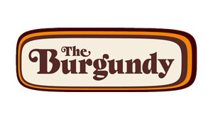 A digital logo for The Burgundy in Big Bear Lake.