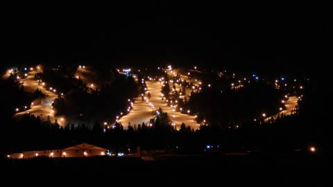 Snow Summit in the winter at nighttime