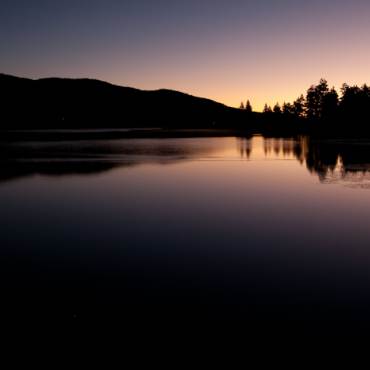 Image of Big Bear Lake just before nightfall