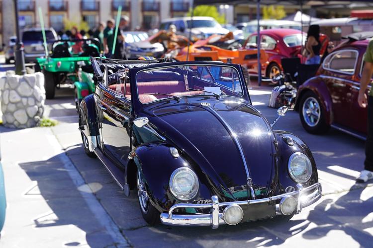 A Classic Volkswagen Car parked alongside other antiques during the Big Bair Takeover.