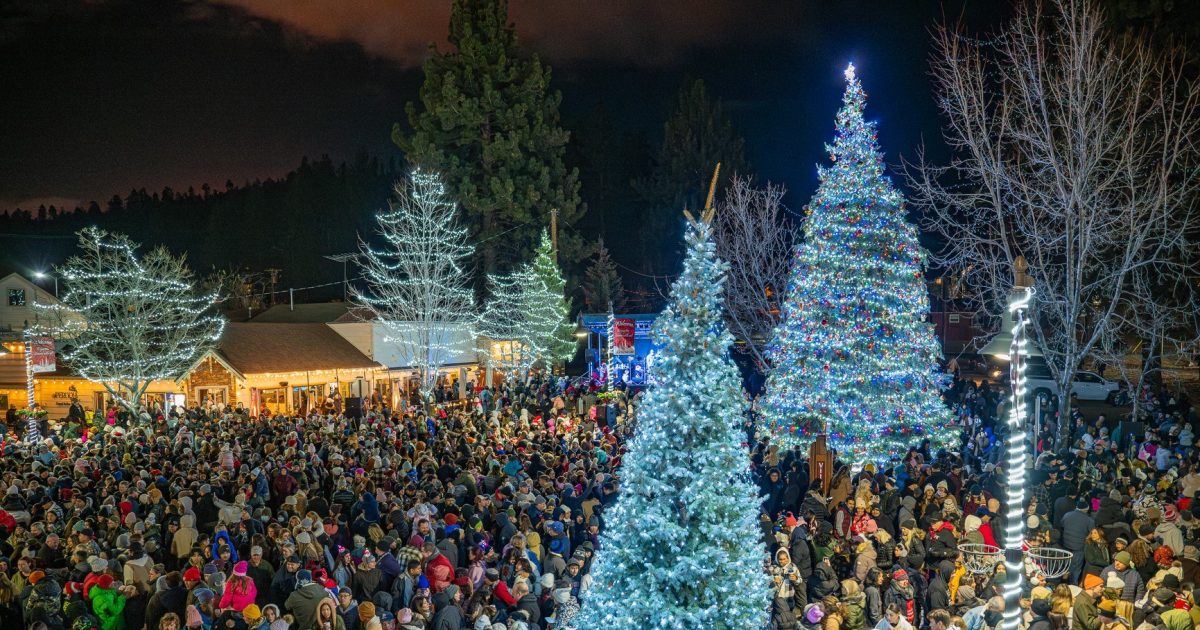 Big Bear Lake Tree Lighting Ceremony in the Village Big Bear Lake CA