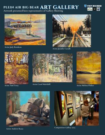 A digital flyer for the Big Bear Moonridge Corridor en plein air Gallery event happening October 4th, 2026.