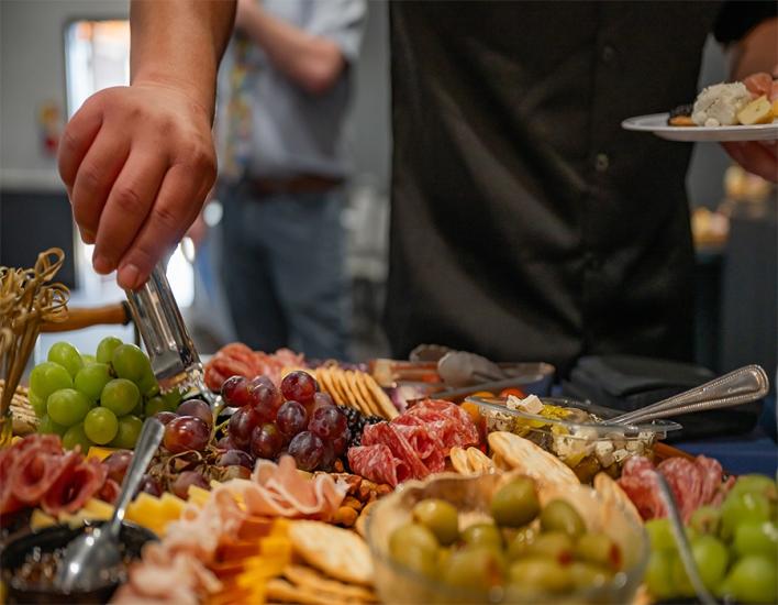 An Hor D'oeuvre platter being enjoyed by the guests at the Visit Big Bear Annual Meeting