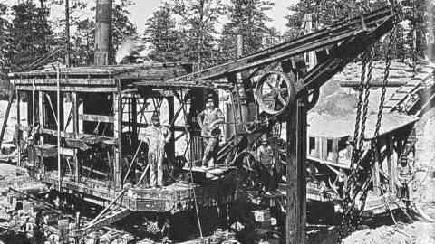Early Gold mining machinery in Big Bear