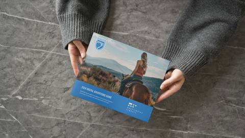 A photo of the Visit Big Bear, Destination Signals 2024 digital advertising guide magazine.