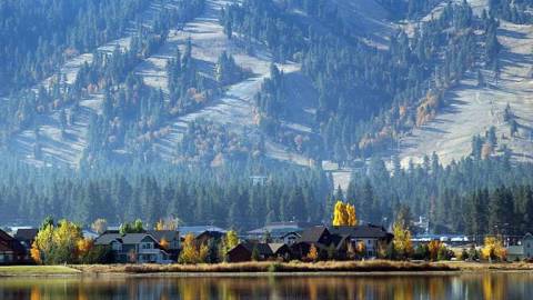 A photo of Big Bear during fall featured on MSN's 12 Mountain Towns That Are Breathtaking Yearround.